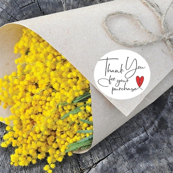 2" THANK YOU FOR YOUR PURCHASE ♥️ STICKERS•NWT• 300 - Picture 5 of 9